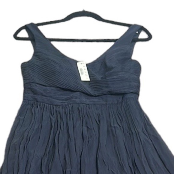 J crew navy blue slik maxi dress size 8p new whimsigoth - Picture 9 of 9